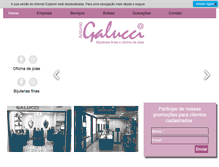 Tablet Screenshot of galucci.com.br